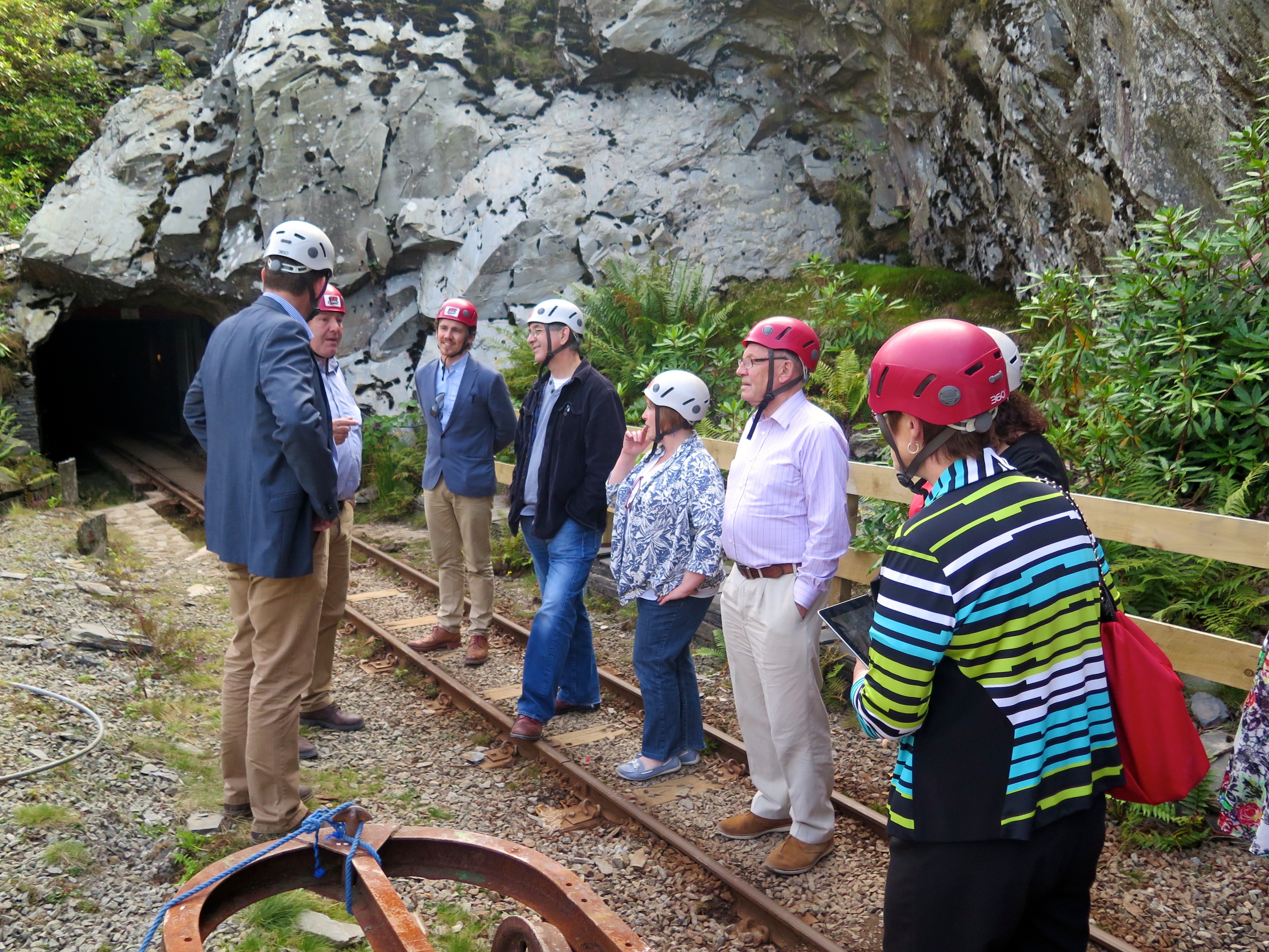 Enterprise and Business Committee visit Lechwedd Slate Caverns